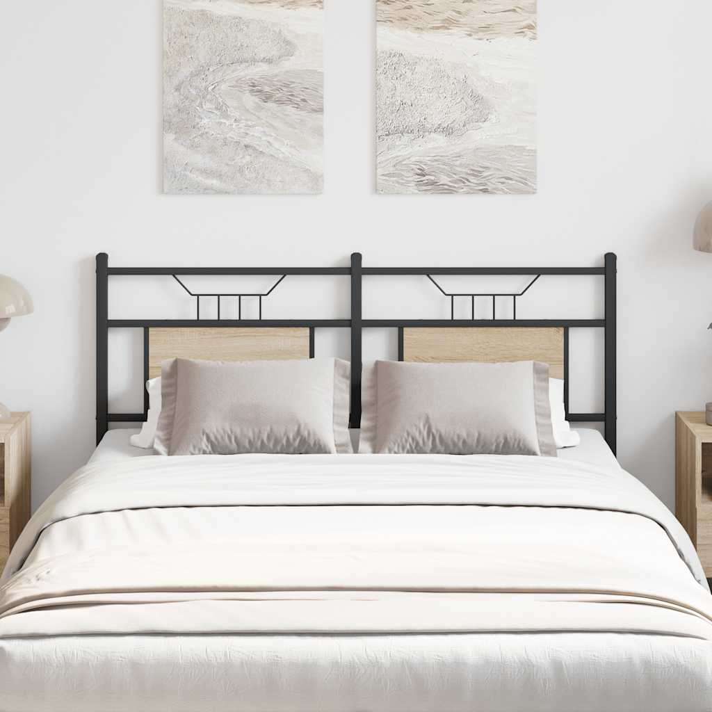 vidaXL Kopfteil Sonoma-Eiche 140 cm Holzwerkstoff und Stahl
