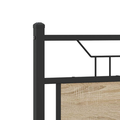 vidaXL Kopfteil Sonoma-Eiche 150 cm Holzwerkstoff und Stahl