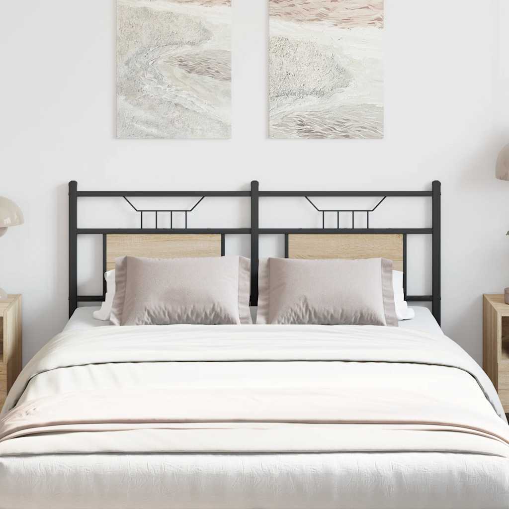 vidaXL Kopfteil Sonoma-Eiche 150 cm Holzwerkstoff und Stahl