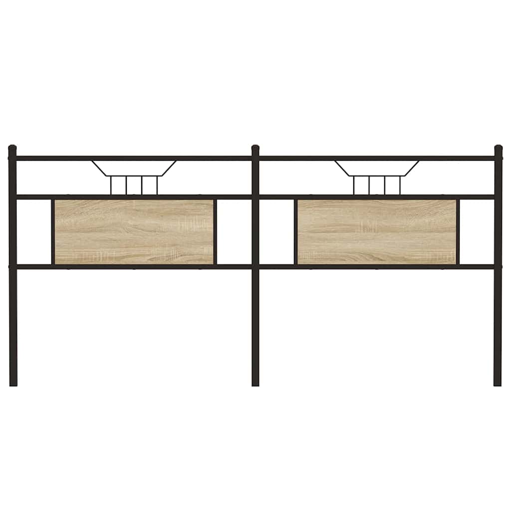 vidaXL Kopfteil Sonoma-Eiche 160 cm Holzwerkstoff und Stahl