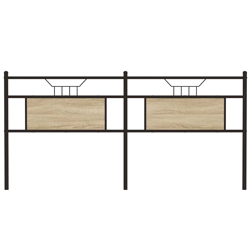 vidaXL Kopfteil Sonoma-Eiche 180 cm Holzwerkstoff und Stahl