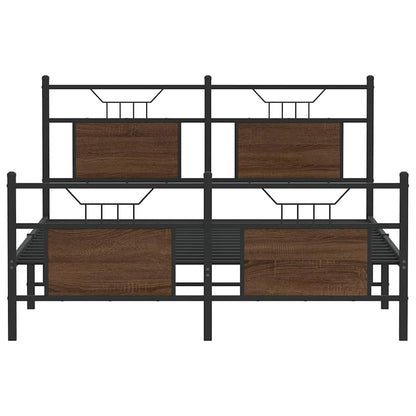 Bettgestell ohne Matratze Braun Eiche 140x200 cm Holzwerkstoff