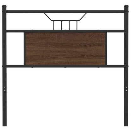 vidaXL Ersatz-Kopfteil Braun Eichen-Optik 75 cm Holzwerkstoff und Stahl
