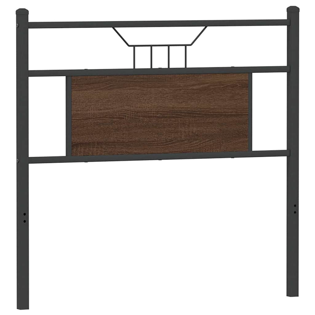 vidaXL Ersatz-Kopfteil Braun Eichen-Optik 75 cm Holzwerkstoff und Stahl