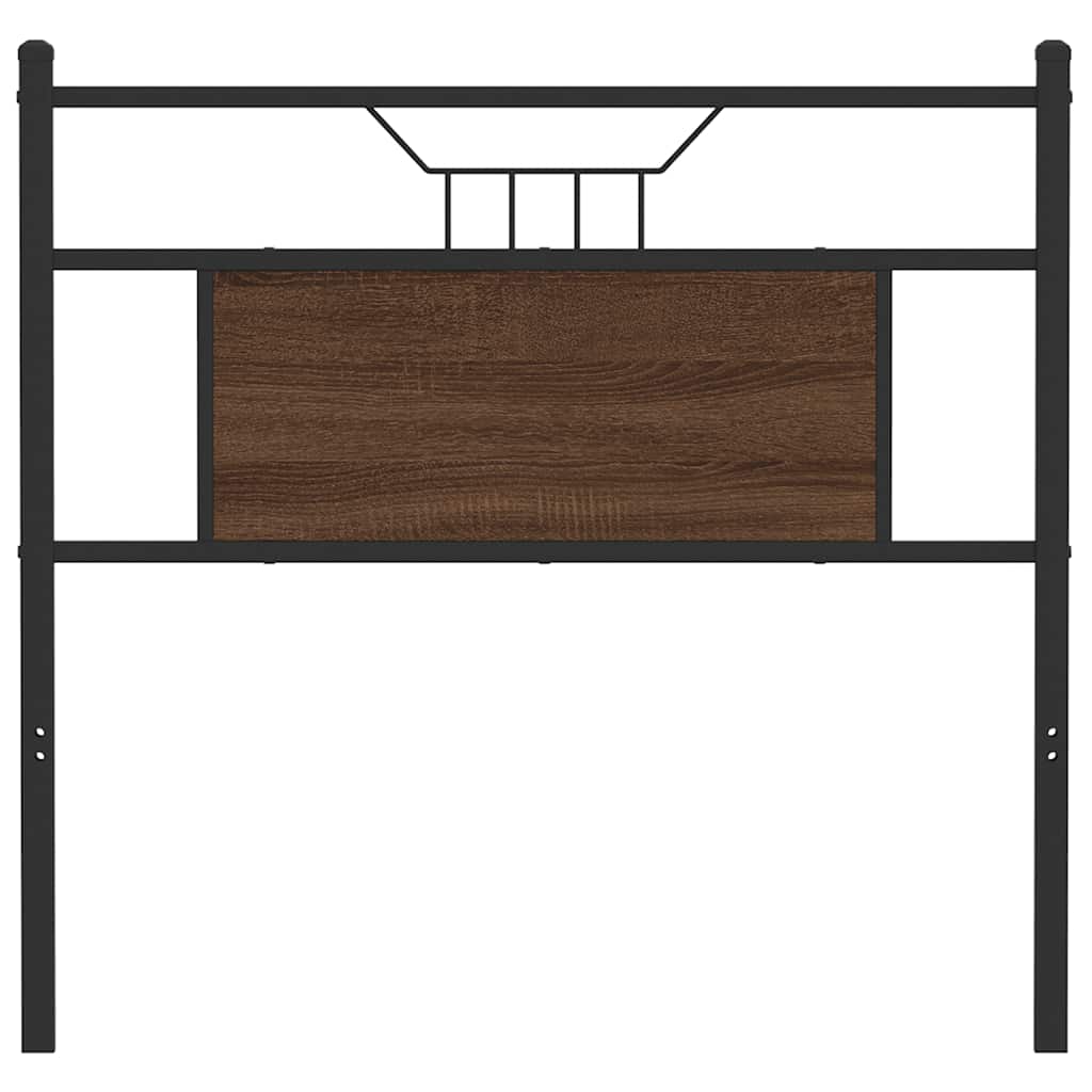 vidaXL Ersatz-Kopfteil Braun Eichen-Optik 80 cm Holzwerkstoff und Stahl