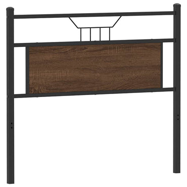 vidaXL Ersatz-Kopfteil Braun Eichen-Optik 107 cm Holzwerkstoff und Stahl