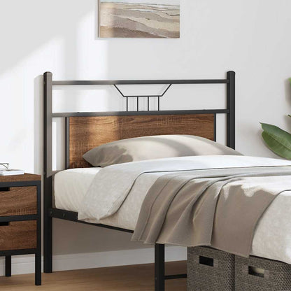 vidaXL Ersatz-Kopfteil Braun Eichen-Optik 107 cm Holzwerkstoff und Stahl