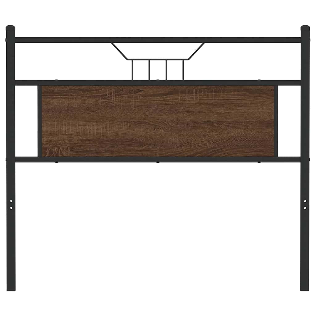 vidaXL Ersatz-Kopfteil Braun Eichen-Optik 107 cm Holzwerkstoff und Stahl