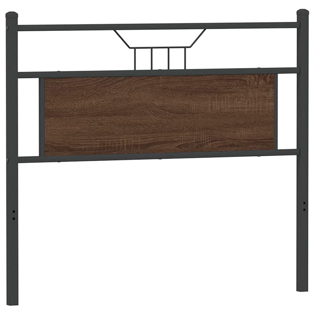 vidaXL Ersatz-Kopfteil Braun Eichen-Optik 107 cm Holzwerkstoff und Stahl