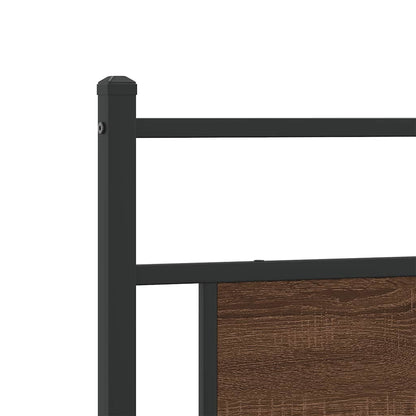 vidaXL Ersatz-Kopfteil Braun Eichen-Optik 107 cm Holzwerkstoff und Stahl