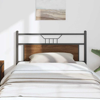 vidaXL Ersatz-Kopfteil Braun Eichen-Optik 107 cm Holzwerkstoff und Stahl