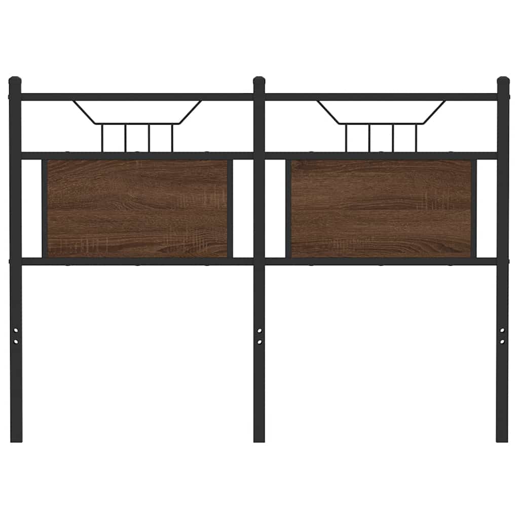 vidaXL Ersatz-Kopfteil Braun Eichen-Optik 120 cm Holzwerkstoff und Stahl