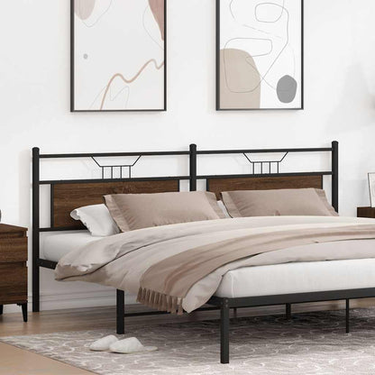 vidaXL Ersatz-Kopfteil Braun Eichen-Optik 193 cm Holzwerkstoff und Stahl