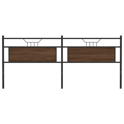 vidaXL Ersatz-Kopfteil Braun Eichen-Optik 193 cm Holzwerkstoff und Stahl