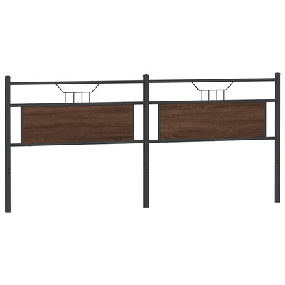vidaXL Ersatz-Kopfteil Braun Eichen-Optik 193 cm Holzwerkstoff und Stahl