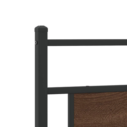 vidaXL Ersatz-Kopfteil Braun Eichen-Optik 193 cm Holzwerkstoff und Stahl