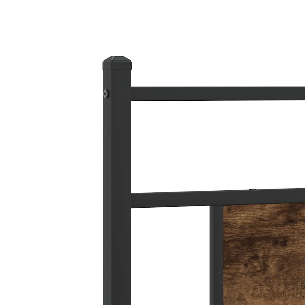 Bettgestell ohne Matratze Räuchereiche 80x200 cm Holzwerkstoff