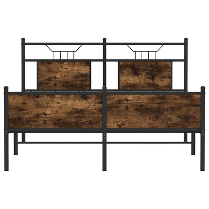 Bettgestell ohne Matratze Räuchereiche 140x190 cm Holzwerkstoff