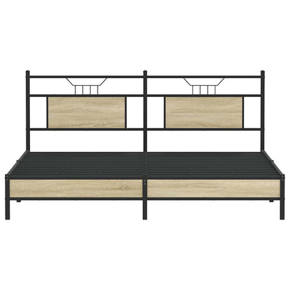 Bettgestell ohne Matratze Sonoma-Eiche 160x200 cm Holzwerkstoff