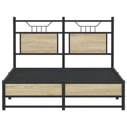 Bettgestell ohne Matratze Sonoma-Eiche 120x200 cm Holzwerkstoff