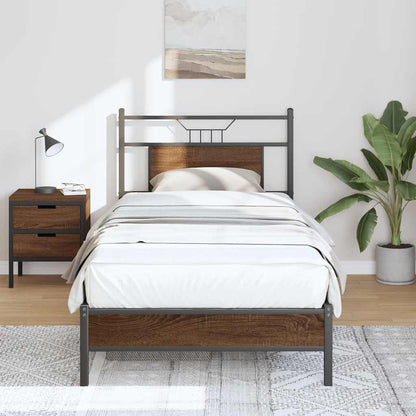 vidaXL Bettgestell ohne Matratze Braun Eiche 80x200 cm Holzwerkstoff
