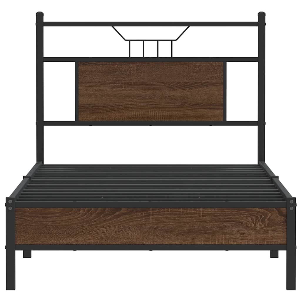 vidaXL Bettgestell ohne Matratze Braun Eiche 80x200 cm Holzwerkstoff