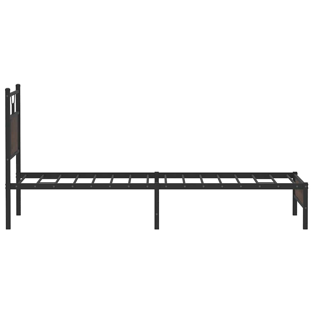 vidaXL Bettgestell ohne Matratze Braun Eiche 80x200 cm Holzwerkstoff