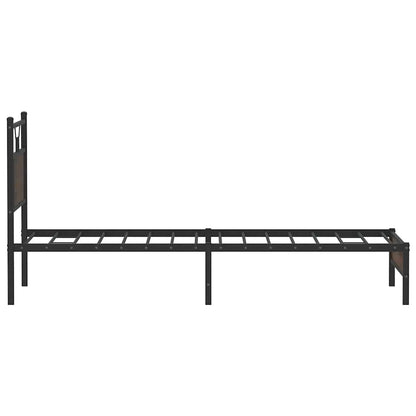 vidaXL Bettgestell ohne Matratze Braun Eiche 90x190 cm Holzwerkstoff