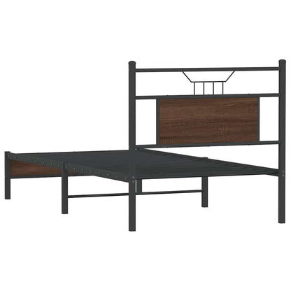 vidaXL Bettgestell ohne Matratze Braun Eiche 90x190 cm Holzwerkstoff