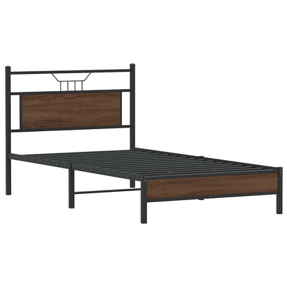 vidaXL Bettgestell ohne Matratze Braun Eiche 100x200 cm Holzwerkstoff