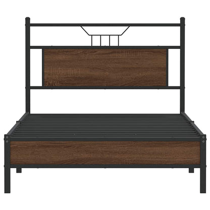 vidaXL Bettgestell ohne Matratze Braun Eiche 100x200 cm Holzwerkstoff