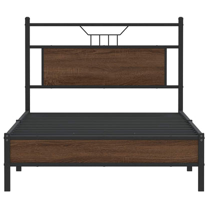 vidaXL Bettgestell ohne Matratze Braun Eichen-Optik 107x203 cm