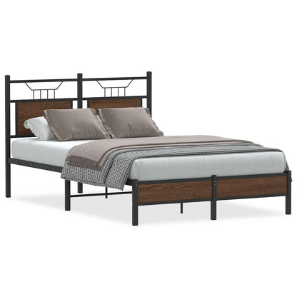 vidaXL Bettgestell ohne Matratze Braun Eiche 120x200 cm Holzwerkstoff
