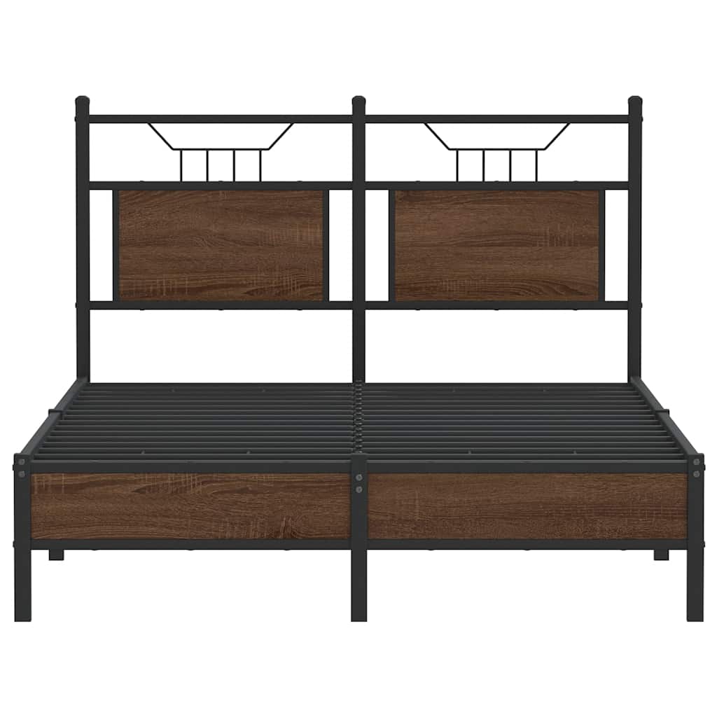 vidaXL Bettgestell ohne Matratze Braun Eiche 120x200 cm Holzwerkstoff