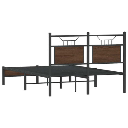 vidaXL Bettgestell ohne Matratze Braun Eiche 120x200 cm Holzwerkstoff