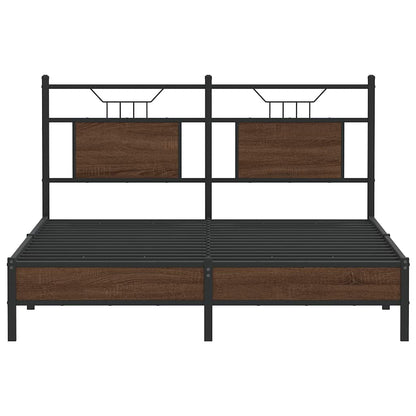 vidaXL Bettgestell ohne Matratze Braun Eiche 140x200 cm Holzwerkstoff