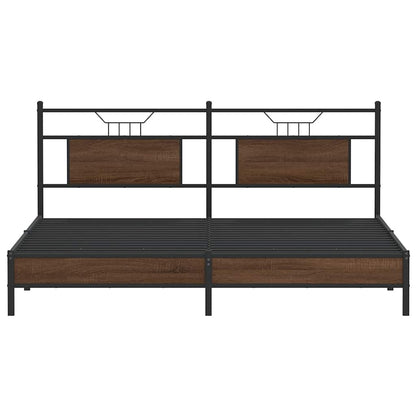 vidaXL Bettgestell ohne Matratze Braun Eiche 160x200 cm Holzwerkstoff