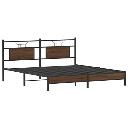 vidaXL Bettgestell ohne Matratze Braun Eichen-Optik 183x203 cm