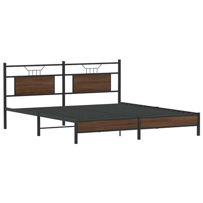 vidaXL Bettgestell ohne Matratze Braun Eichen-Optik 183x213 cm