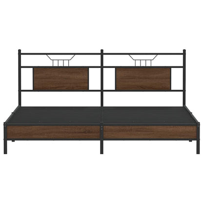 vidaXL Bettgestell ohne Matratze Braun Eichen-Optik 183x213 cm