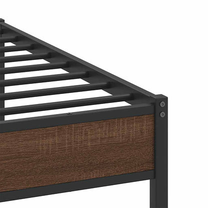 vidaXL Bettgestell ohne Matratze Braun Eichen-Optik 183x213 cm