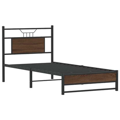 vidaXL Bettgestell ohne Matratze Braun Eiche 80x200 cm Holzwerkstoff
