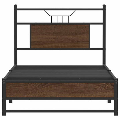 vidaXL Bettgestell ohne Matratze Braun Eiche 80x200 cm Holzwerkstoff