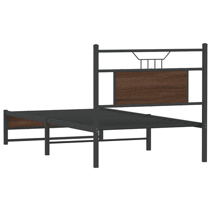 vidaXL Bettgestell ohne Matratze Braun Eiche 80x200 cm Holzwerkstoff