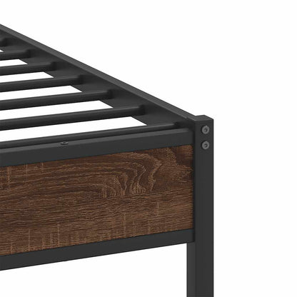 vidaXL Bettgestell ohne Matratze Braun Eiche 80x200 cm Holzwerkstoff