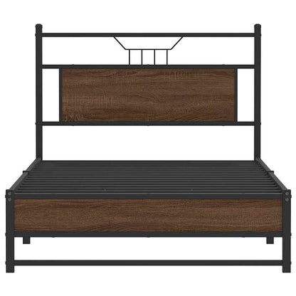 vidaXL Bettgestell ohne Matratze Braun Eiche 100x200 cm Holzwerkstoff