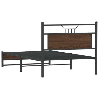 vidaXL Bettgestell ohne Matratze Braun Eiche 100x200 cm Holzwerkstoff