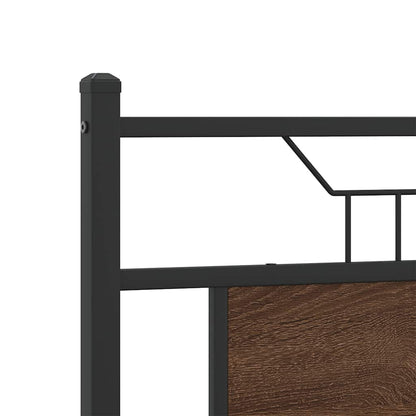 vidaXL Cadre de lit sans matelas chêne marron 140x190 cm Aggloméré