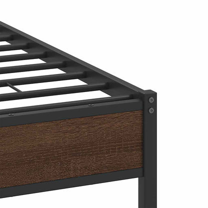 vidaXL Cadre de lit sans matelas chêne marron 140x190 cm Aggloméré