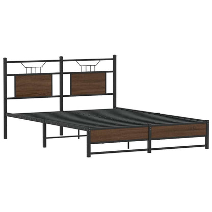 vidaXL Cadre de lit sans matelas chêne marron 150x200 cm Bois d'ingénierie